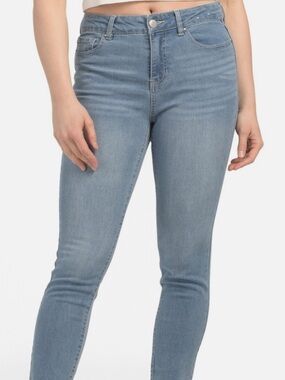 d. jeans Light Blue Ankle Crop Slim Straight Jeans 362